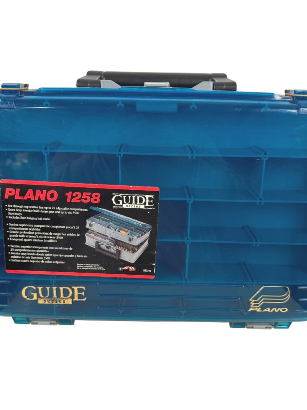 Plano 1258 Guide Series Tackle Box Fishing Blue Gray MC-106